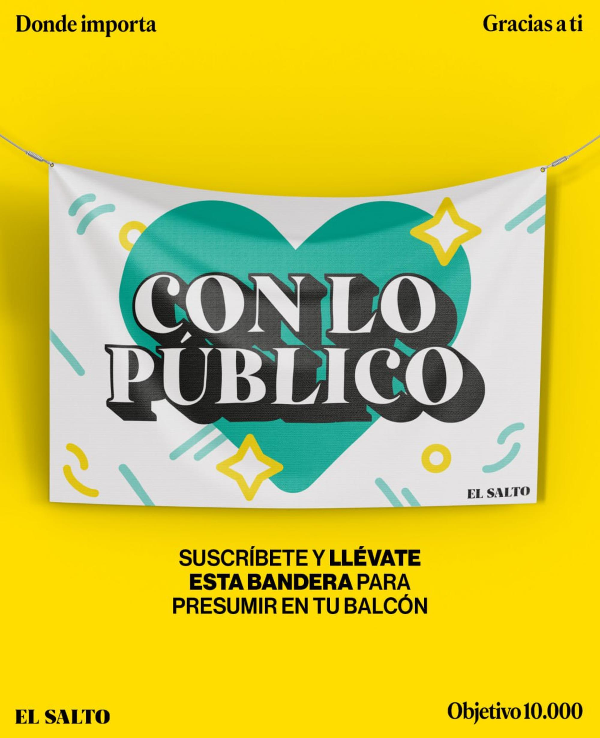 Bandera Con lo público